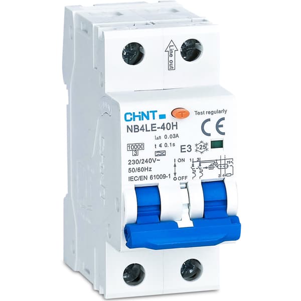 Jordfeilautomat elektronisk 2pol 20A C-kar Type A 30mA 10kA