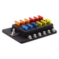 Miniatyrbilde 1 av 5: 1 i 12 ut sikringsboks med LED-varselindikator for bilbuss Sort