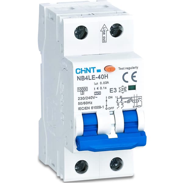 Jordfeilautomat elektronisk 2pol 13A BK-kar Type A 30mA 10kA