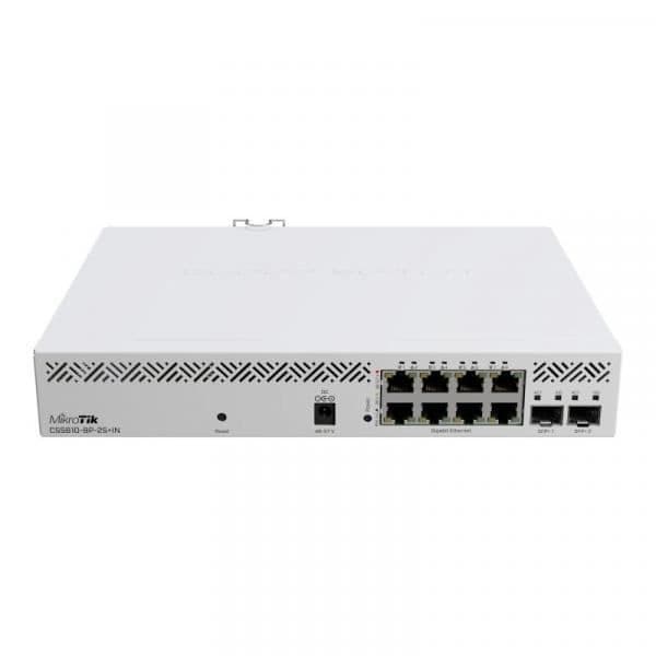 MikroTik CSS610-8P-2S+IN Ethernet-switch - 8 1G-portar - 2 10G SFP+-portar - Smart kontrollerad PoE-strömförsörjning Vit