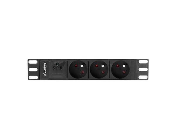 Listwa zasilająca Rack PDU 10 cali 1U 3x PL 2m 16A 230V PL czarna