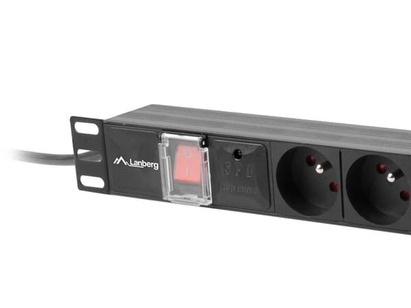 LANBERG PDU RACK POWER STRIP (1U,16A,7X 230V,2M)