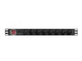 Miniatyrbilde 2 av 4: LANBERG POWER STRIP PDU RACK 19" (1U, 16A, 8X 230V PL, 2m)