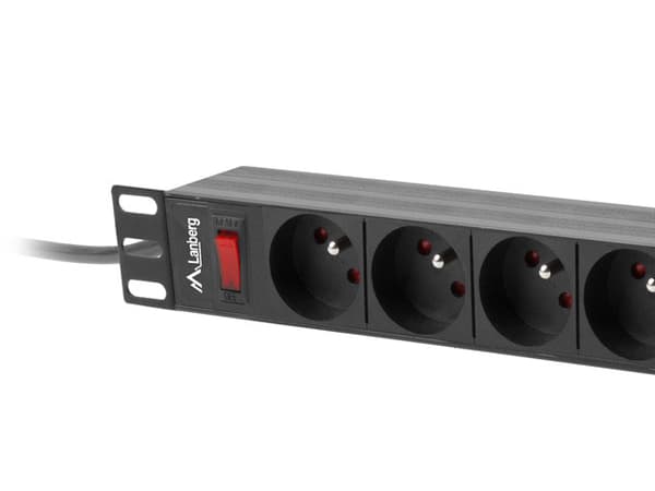 LANBERG POWER STRIP RACK 19" (1U, 16A, 9X 230V PL)