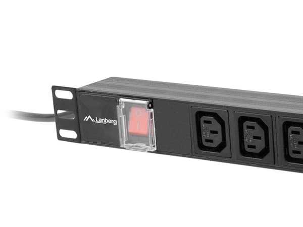 LANBERG POWER STRIP PDU RACK (1U, 16A, 8X IEC C13)