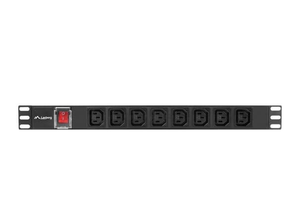 LANBERG POWER STRIP PDU RACK (1U, 16A, 8X IEC C13) Sort