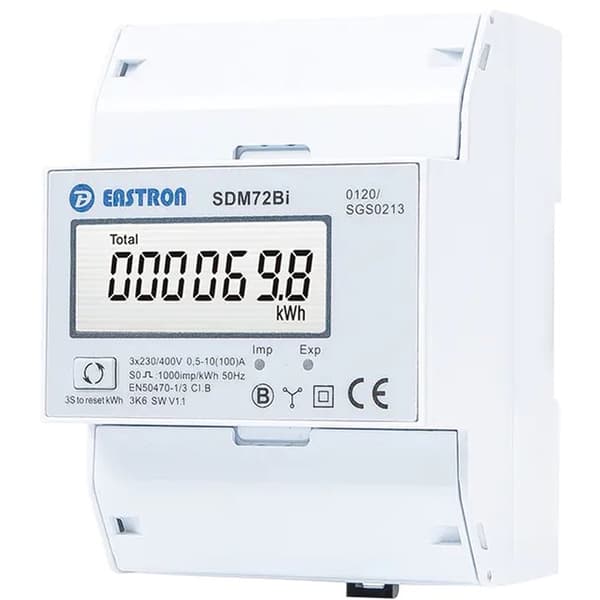 Måler SDM72Bi 3P/3+N IT/TT/TN direkte MID 100A