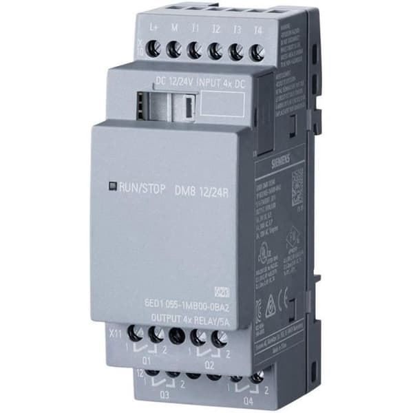 Extensionsmodul - Siemens - 6ED1055-1MB00-0BA2 - Grå - 12/24R - 24 V/DC
