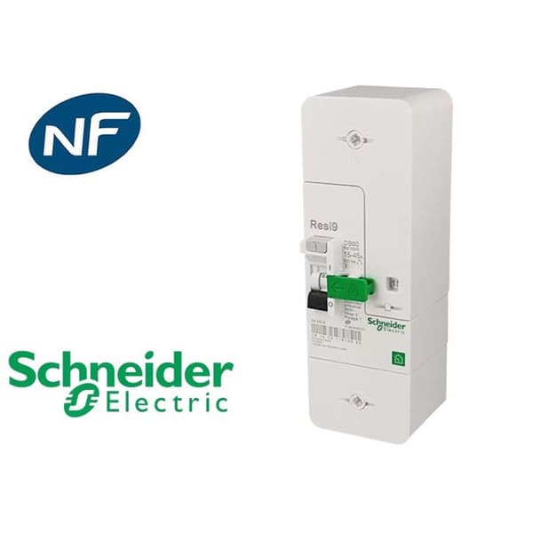 Grenbrytare RESI9 DB60 15 / 30 / 45A 1P+N 500mA selektiv - SCHNEIDER ELECTRIC - R9FS645
