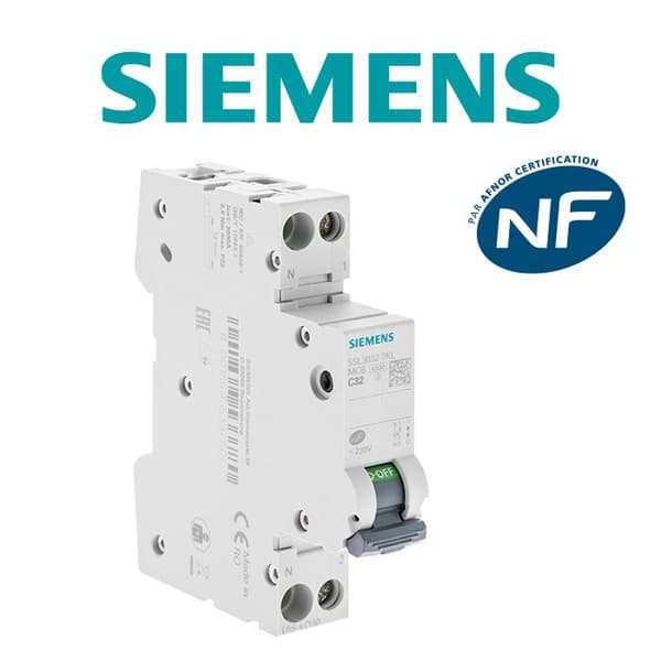 SIEMENS - Strömbrytare 32A Ph+N kurva C 4,5kA 230V