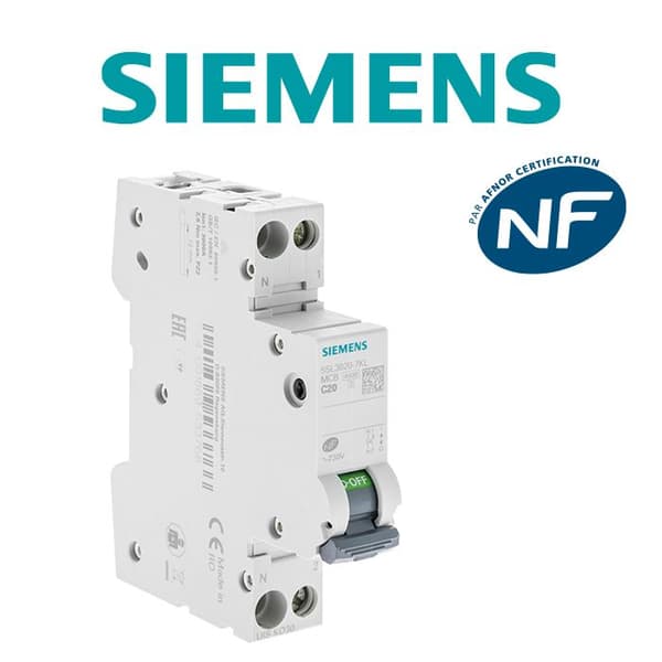Distributör SIEMENS - 20A Ph+N kurva C 4.5kA 230V
