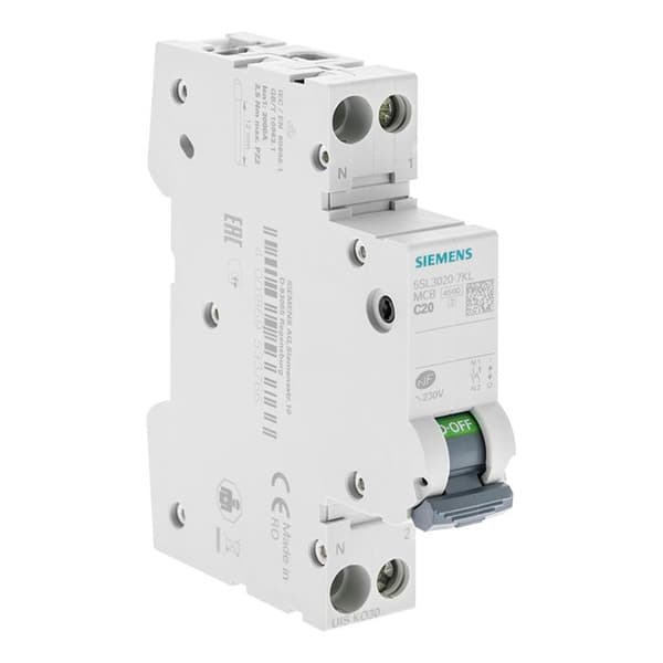 Distributör SIEMENS - 20A Ph+N kurva C 4.5kA 230V