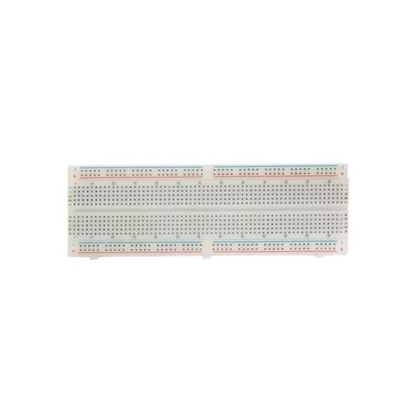Experimenteringsplatta - PEREL - 830 anslutningspunkter - ABS - Rostfritt stål - 165,5 x 56,5 mm