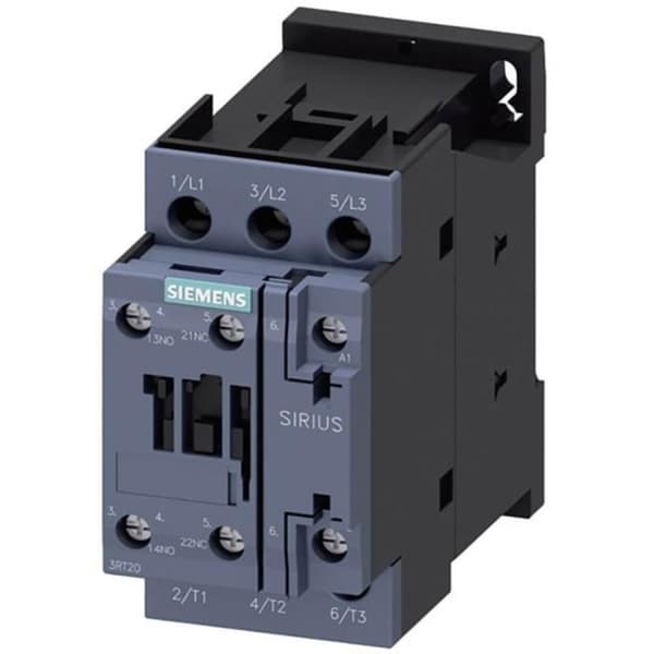 Kontaktor - SIEMENS - 3RT2026-1AP00 - 3 NO (T) - 11 kW - 230 V-AC - 25 A