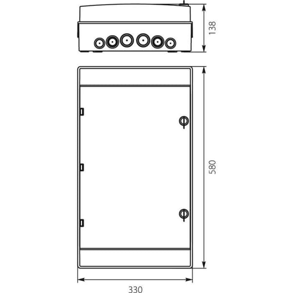 Vattentät utanpåliggande eldosa 36 moduler (3 x 12) IP65 NEO Elektroplast