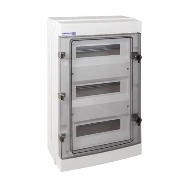 Vattentät utanpåliggande eldosa 36 moduler (3 x 12) IP65 NEO Elektroplast