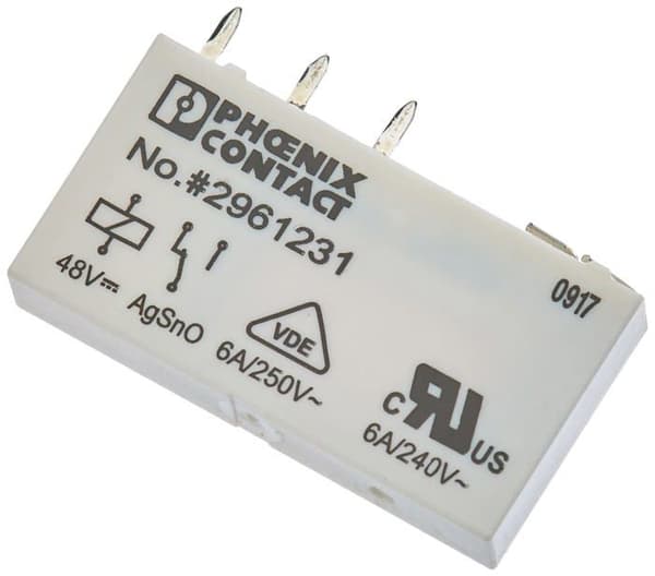 Phoenix kontakt - REL-MR-48DC/21 - Paket med 10 inkopplingsbara miniatyrreläer med strömkontakt 1 omkoppling 48 V DC
