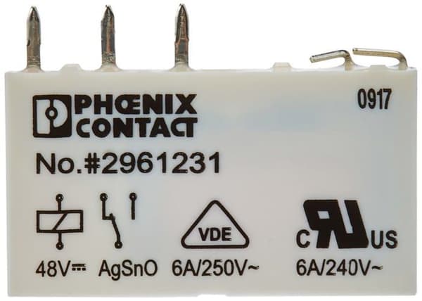 Phoenix kontakt - REL-MR-48DC/21 - Paket med 10 inkopplingsbara miniatyrreläer med strömkontakt 1 omkoppling 48 V DC