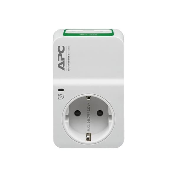APC Essential Surgearrest PM1WU2 AC 230V överspänningsskydd Utgångar: 1 Tyskland Vit