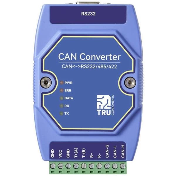 TRU COMPONENTS TC-ECAN-401 Multifunktionsmodul CAN-buss, Modbus-RTU, RS-485, RS-422, RS-232 12 V/DC, 24 V/DC 1 st.