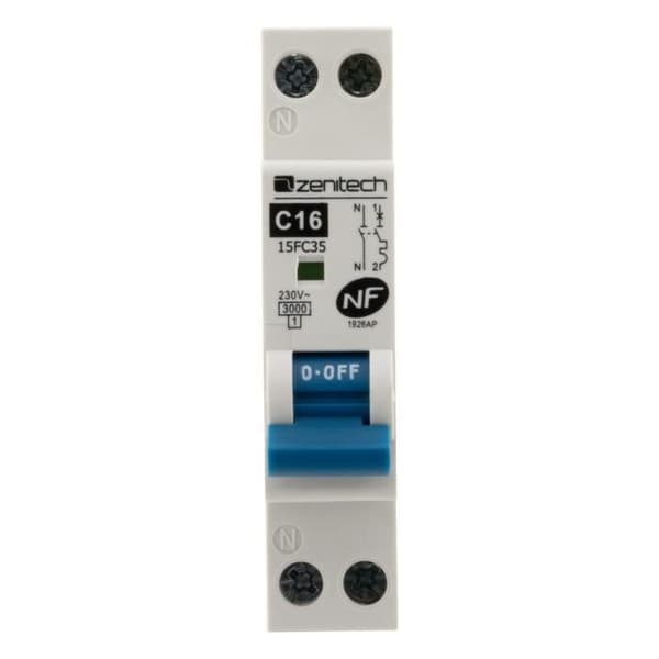 Zenitech NF PH/N 16A effektbrytare