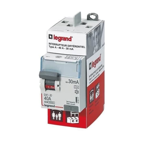 LEGRAND Switch för elpanel - 40 A - 30 mA - 2 faser