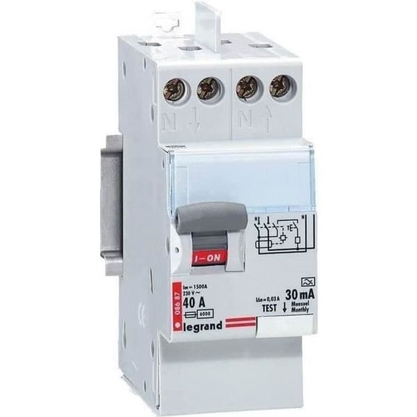 LEGRAND Switch för elpanel - 40 A - 30 mA - 2 faser