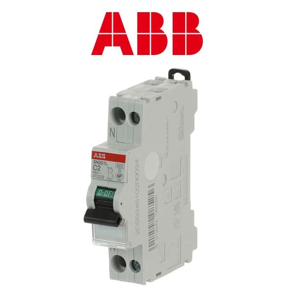 Strömbrytare - ABB - 2A - Bipolär 4,5 kA - Standard C15-100 - Inomhus