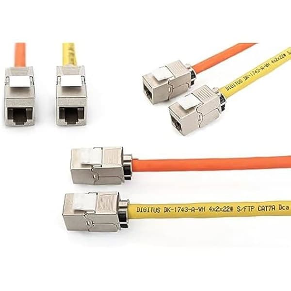Modul Keystone Cat-6A - DIGITUS - 4 stycken - RJ45 - 10 Gbit/s - Verktygsfri installation - Skärmad 500 MHz