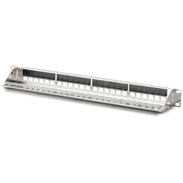 Patchpanel - DIGITUS - Modulerbar - 24 Porter - Skjermet - Rackmontering 1U - Grå