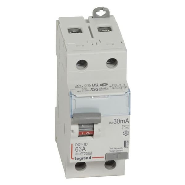 Differentialomkopplare DX³-ID 2P 230V 63A typ AC 30mA - LEGRAND - 411506