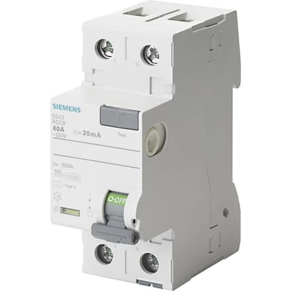 Siemens 5SV3314-6 Jordfelsbrytare 2 pol 40 A 0,03 A 230 V 1 st.