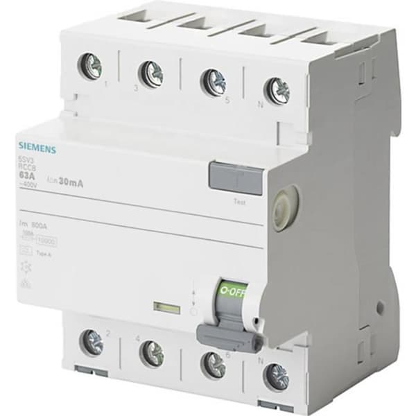 Siemens 5SV3346-6 Jordfelsbrytare 4-polig 63 A 0,03 A 400 V 1 st.