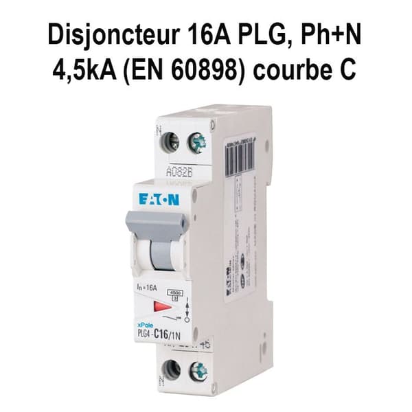 Eaton - 000264746 - Strömbrytare Ph+N 16A 4,5kA C