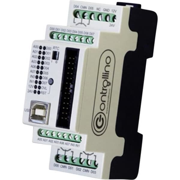 PLC styrmodul - Controllino 100-000-00 - 12 V-DC, 24 V-DC