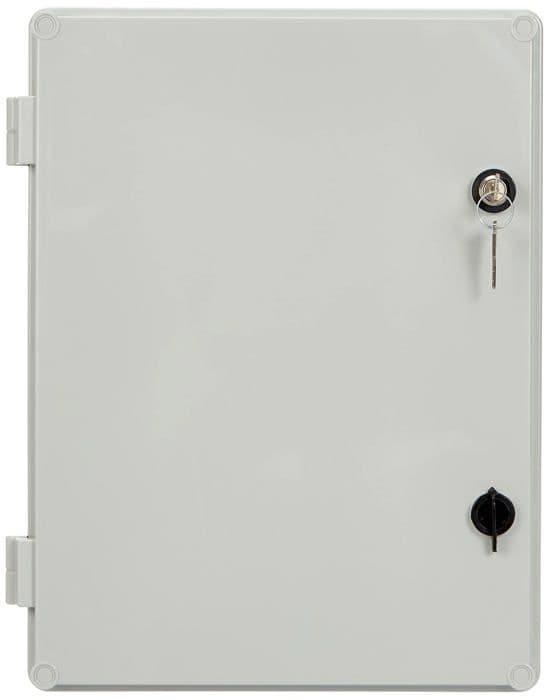 Elektro-plast elpanel - 1 - 43. IP65 579 - Fördelningsskåp med UNI-lås - Industrilåda - Grå