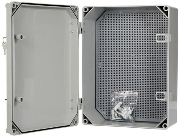 Elektro-plast elpanel - 1 - 43. IP65 579 - Fördelningsskåp med UNI-lås - Industrilåda - Grå