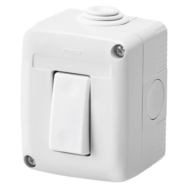 Gewiss - GW27803DY - Komplett System Protect enhetslåda, med 16 Ax unipolär injektor, IP40, grå Ral 7035