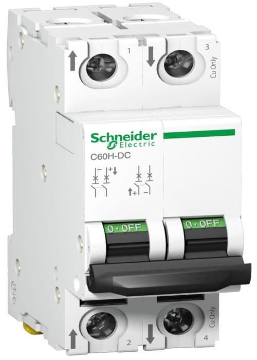 Modulär strömbrytare - Acti9 - C60H-DC - 2P - 0,5A - Kurva C