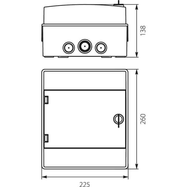 El-eluttag - NEO Elektroplast - RH-6 - 6 moduler - IP65 - Plast ABS och PC