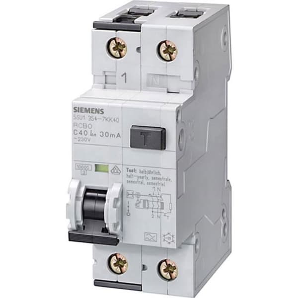 Differentialbrytare - SIEMENS - 5SU1154-6KK16 - 2 poler - 16 A - 0,01 A - 230 V