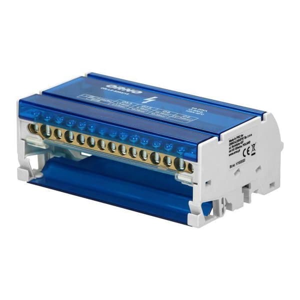 Orno LZ-8202/15 splitterfördelningsblock för DIN-skena eller elpanel med 4 rader (15 ledningar)