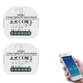 Miniatyrbild 1 av 6: Zigbee-växelfmodul - Moes - RF - Alexa &amp; Google Home - Paket med 2