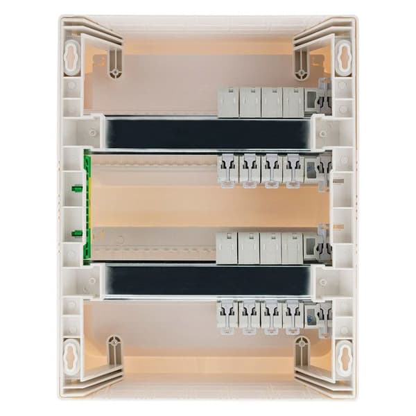 Elkraftskåp utrustat med 26 moduler - T1/T2 - 8 strömbrytare - Zenitech
