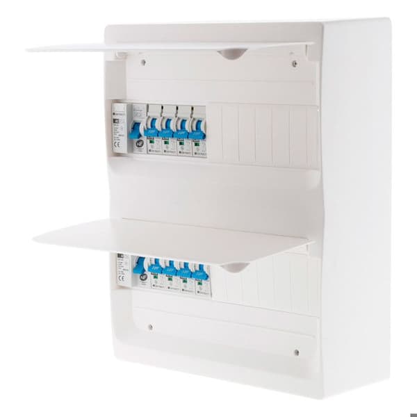 Elkraftskåp utrustat med 26 moduler - T1/T2 - 8 strömbrytare - Zenitech