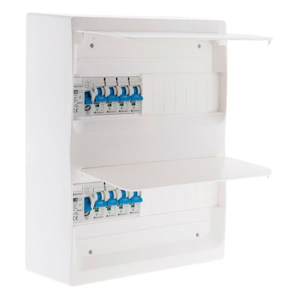 Elkraftskåp utrustat med 26 moduler - T1/T2 - 8 strömbrytare - Zenitech