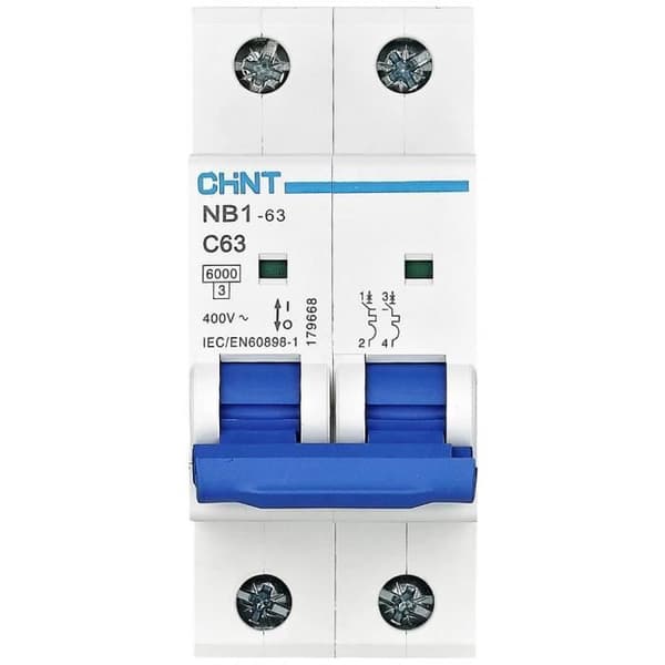 Chint 179663 NB1-63 2P C32 6kA DB Säkringsbrytare 2-polig 32 A 240 V, 415 V