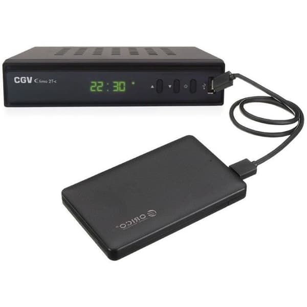 TNT-mottagare/inspelare - CGV - ETIMO 2TC - Dubbel tuner - HD - DVB-T2 HEVC 265