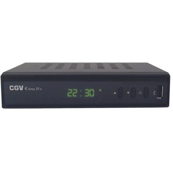 TNT-mottagare/inspelare - CGV - ETIMO 2TC - Dubbel tuner - HD - DVB-T2 HEVC 265
