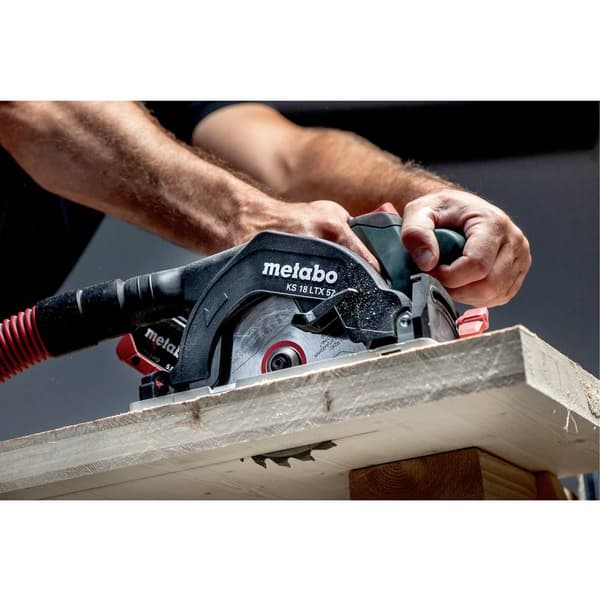 Metabo KS 18 LTX 57 Cirkelsåg batteridriven 165 mm exkl. batteri/laddare, Utan laddare, inkl. väska, inkl. parallellans